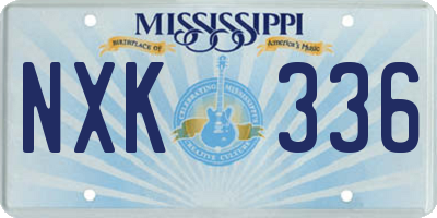 MS license plate NXK336