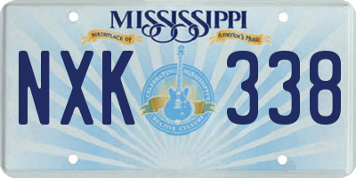 MS license plate NXK338