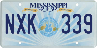 MS license plate NXK339