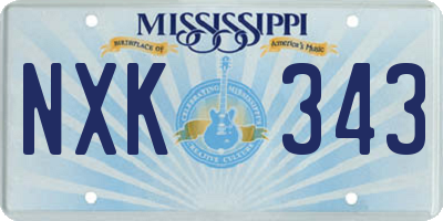 MS license plate NXK343