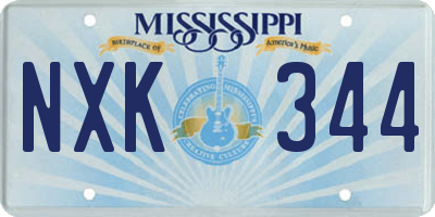 MS license plate NXK344