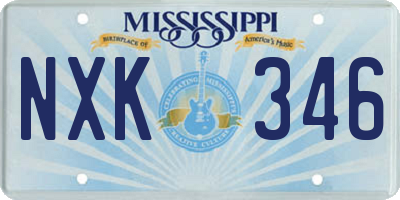 MS license plate NXK346