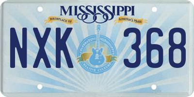 MS license plate NXK368