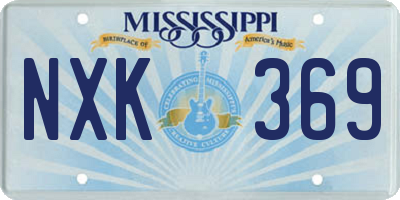 MS license plate NXK369