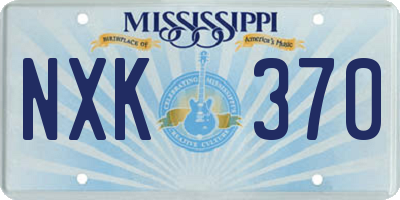 MS license plate NXK370