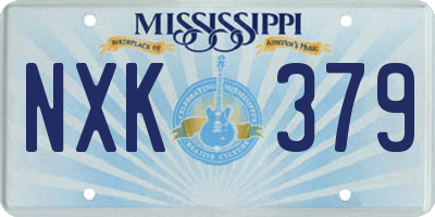 MS license plate NXK379