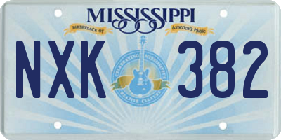 MS license plate NXK382