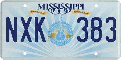 MS license plate NXK383