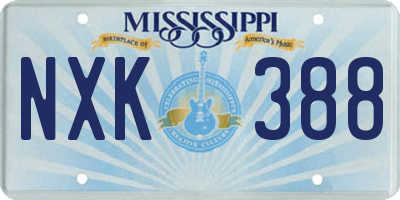 MS license plate NXK388