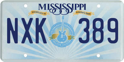 MS license plate NXK389
