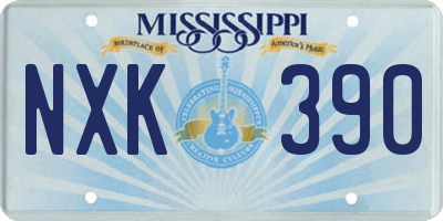 MS license plate NXK390
