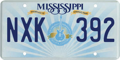 MS license plate NXK392
