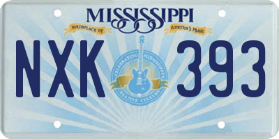 MS license plate NXK393