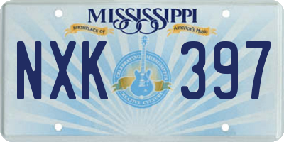 MS license plate NXK397