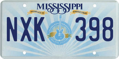 MS license plate NXK398