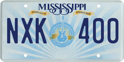 MS license plate NXK400