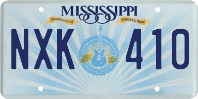 MS license plate NXK410