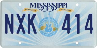 MS license plate NXK414