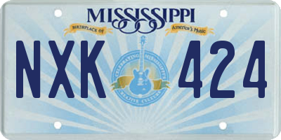 MS license plate NXK424