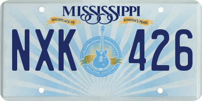 MS license plate NXK426