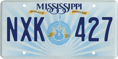 MS license plate NXK427