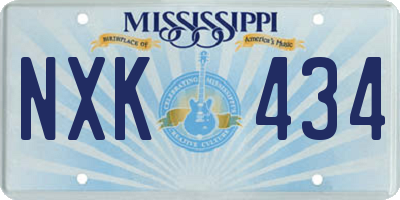 MS license plate NXK434