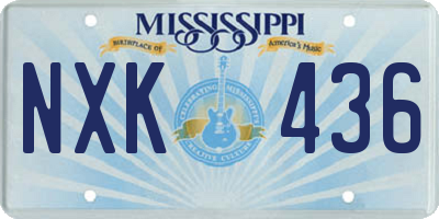 MS license plate NXK436