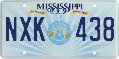 MS license plate NXK438