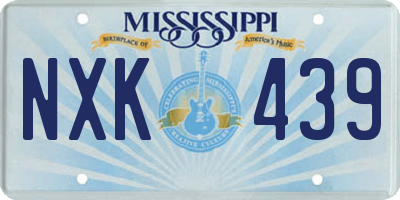 MS license plate NXK439