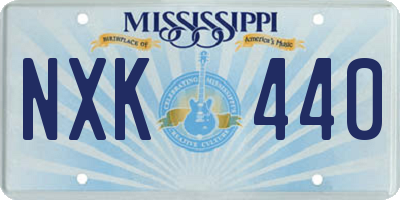 MS license plate NXK440