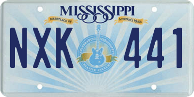 MS license plate NXK441