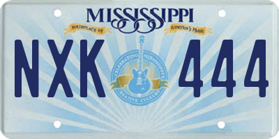 MS license plate NXK444