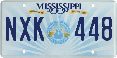 MS license plate NXK448