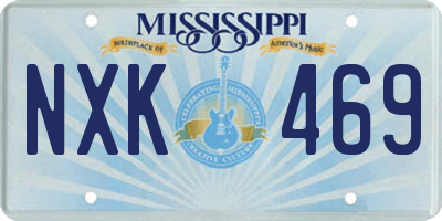 MS license plate NXK469