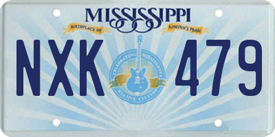 MS license plate NXK479