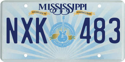 MS license plate NXK483