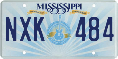 MS license plate NXK484