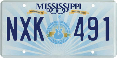 MS license plate NXK491