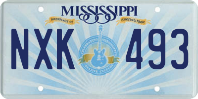 MS license plate NXK493