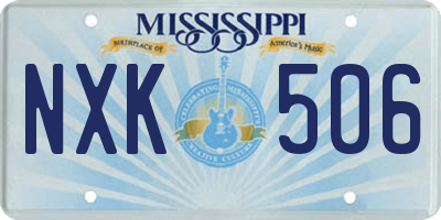 MS license plate NXK506