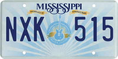 MS license plate NXK515