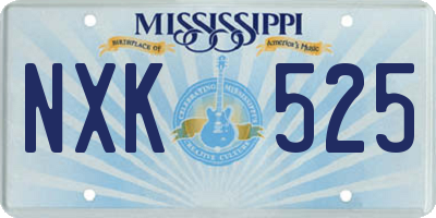 MS license plate NXK525