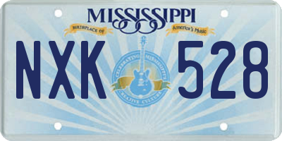 MS license plate NXK528