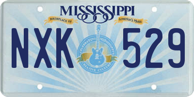 MS license plate NXK529