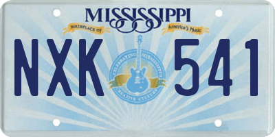 MS license plate NXK541