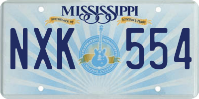 MS license plate NXK554