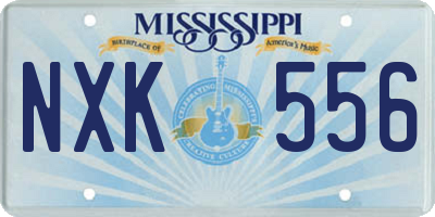MS license plate NXK556