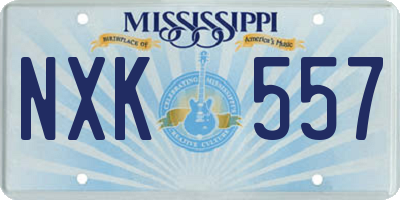 MS license plate NXK557