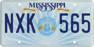 MS license plate NXK565