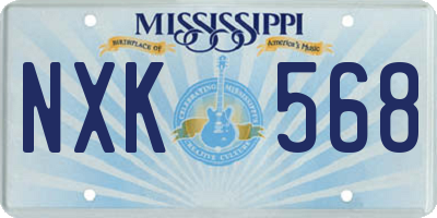 MS license plate NXK568